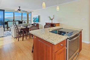 Interior - Oceanfront 201 Corner Oasis. Panoramic Ocean & Mountain Views.  Designer Kitchen (Lahaina)