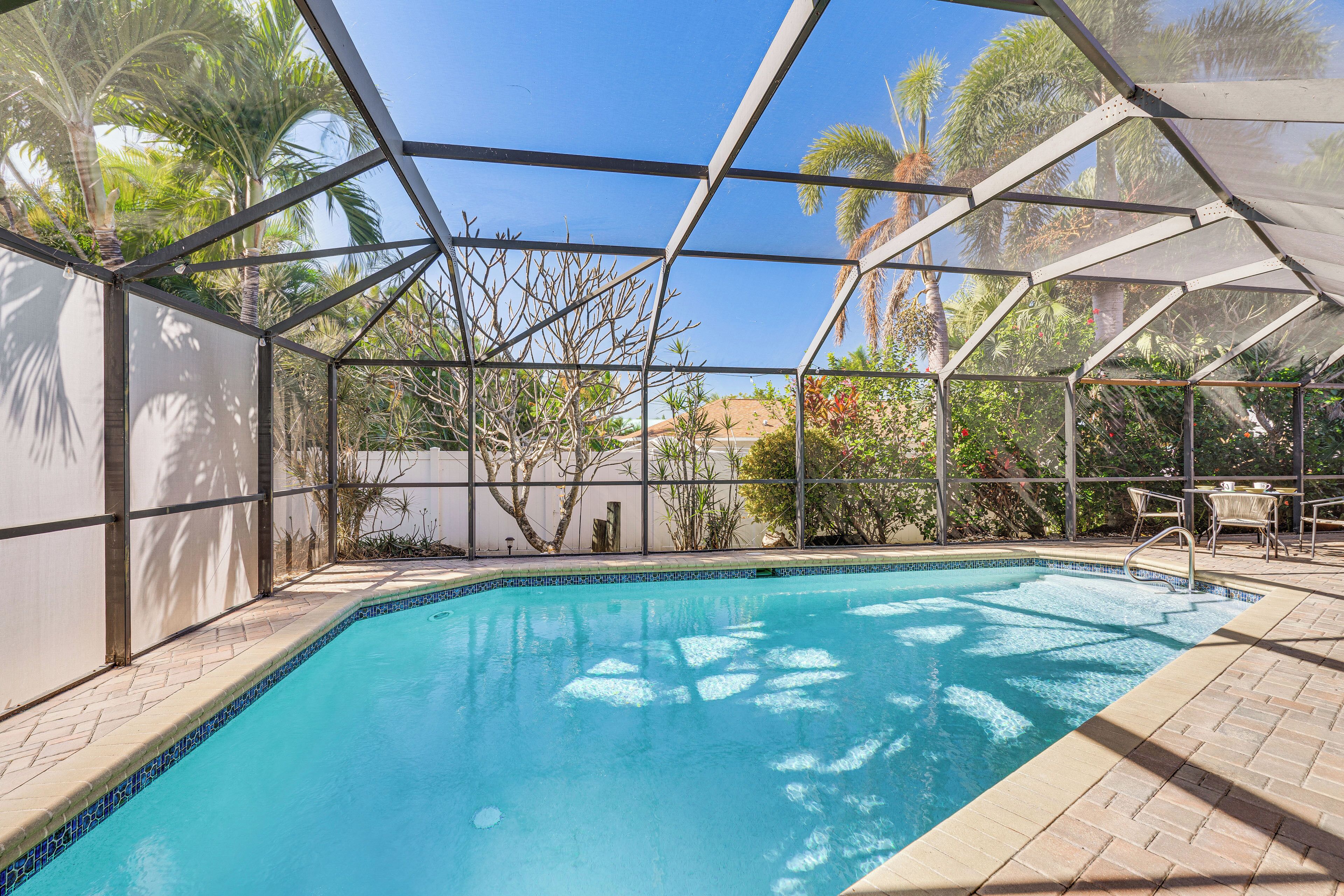 A heated pool