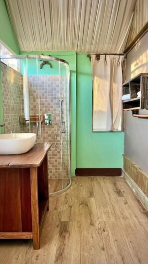 Bathroom | Bathrobes, slippers, towels, soap - Saadani Beach Camp (Saadani)