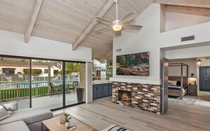 Living area - STUNNING FURNISHED POOLSIDE HOME AT MISSION HILLS COUNTRY CLUB RANCHO MIRAGE (Rancho Mirage)