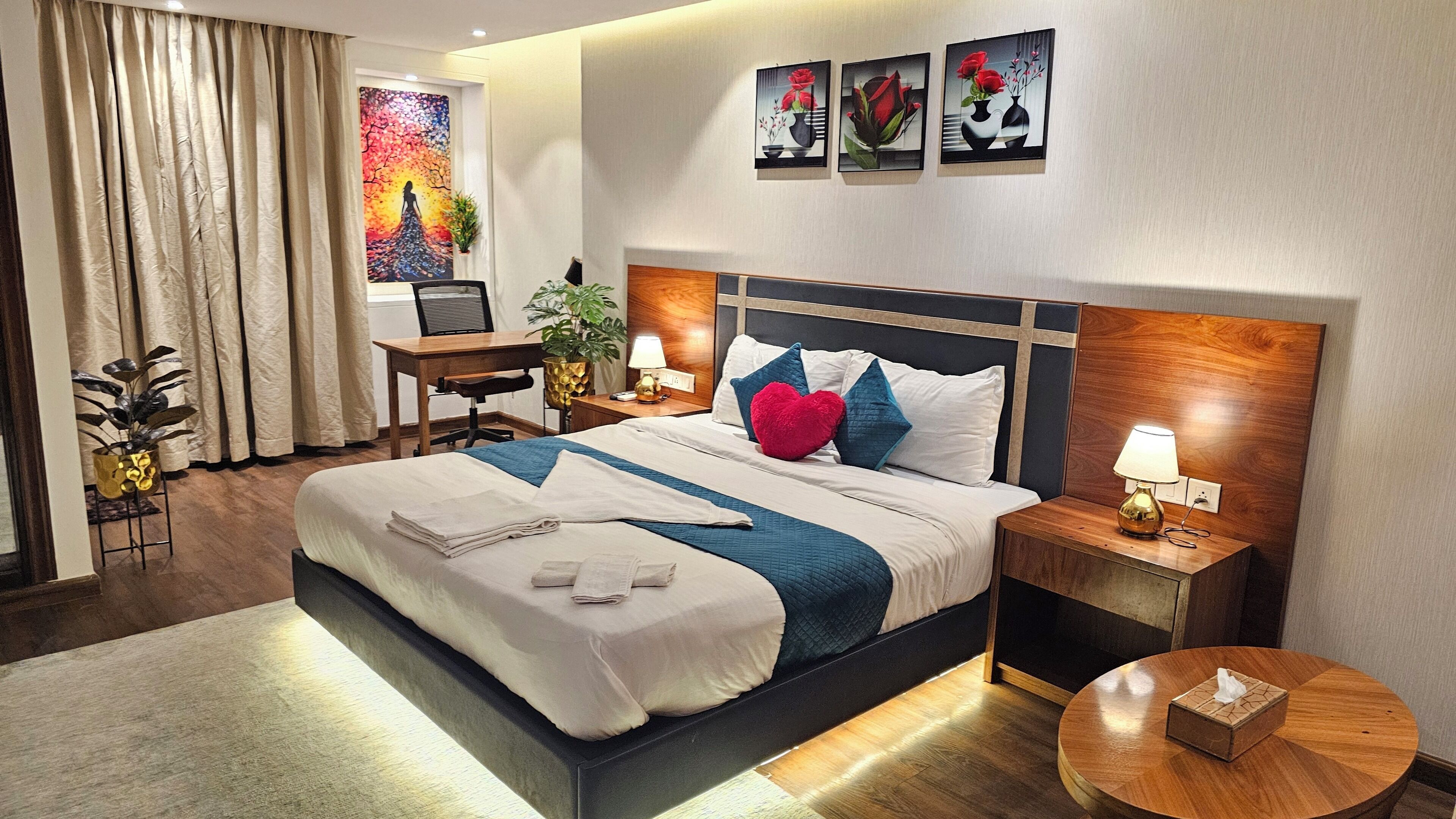 1 habitación, tabla de planchar con plancha, wifi y ropa de cama 