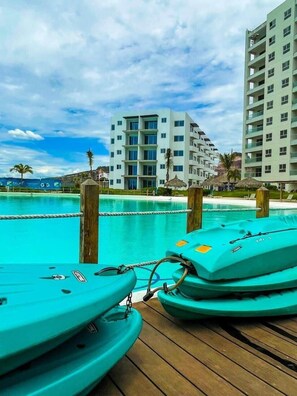 Pool - Ground floor apartment next to a crystal clear lagoon (Mazatlán)