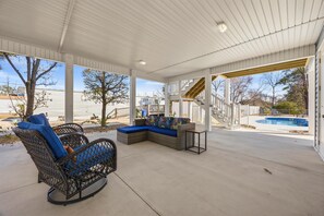 Terrace/patio - Waves on Walnut NEW 3BR Home w/Private Pool in CG (North Myrtle Beach)
