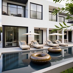 A heated pool