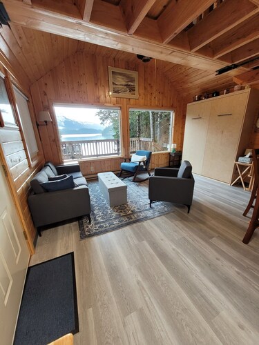 Remote Alaska cabin, located in the Kachemak Bay Park area of Tutka Bay.