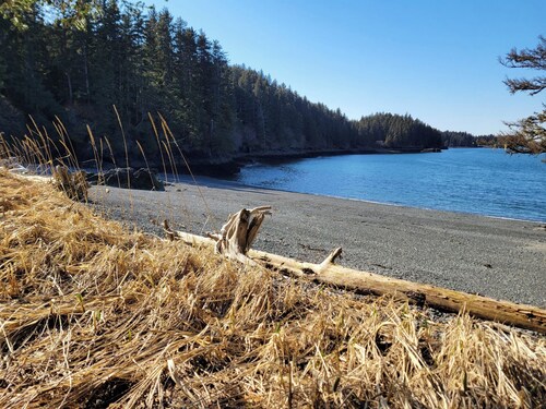 Remote Alaska cabin, located in the Kachemak Bay Park area of Tutka Bay.