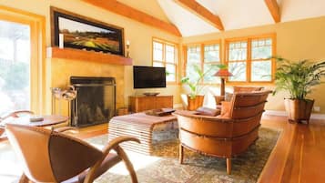 TV, fireplace, offices