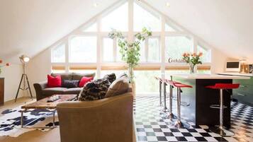 TV, fireplace, offices