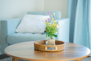 TV connectée, cheminée, livres