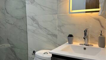 Towels, soap, toilet paper