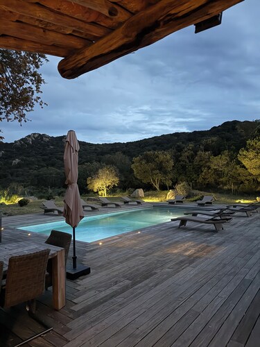 2bedroom house with private heated pool 5mn from the beach