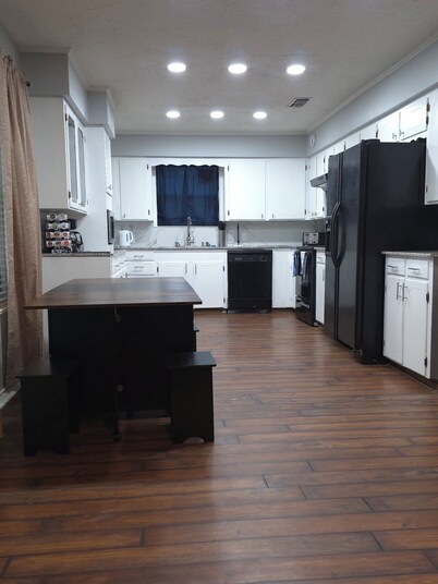 2 bedroom home with truck and trailer parking.  Safe and secluded.