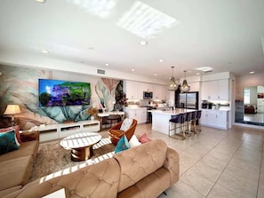 TV, offices - Lakeside Golden Dunes - 4 Private Bedrooms! Spool!BBQ! (Indio)