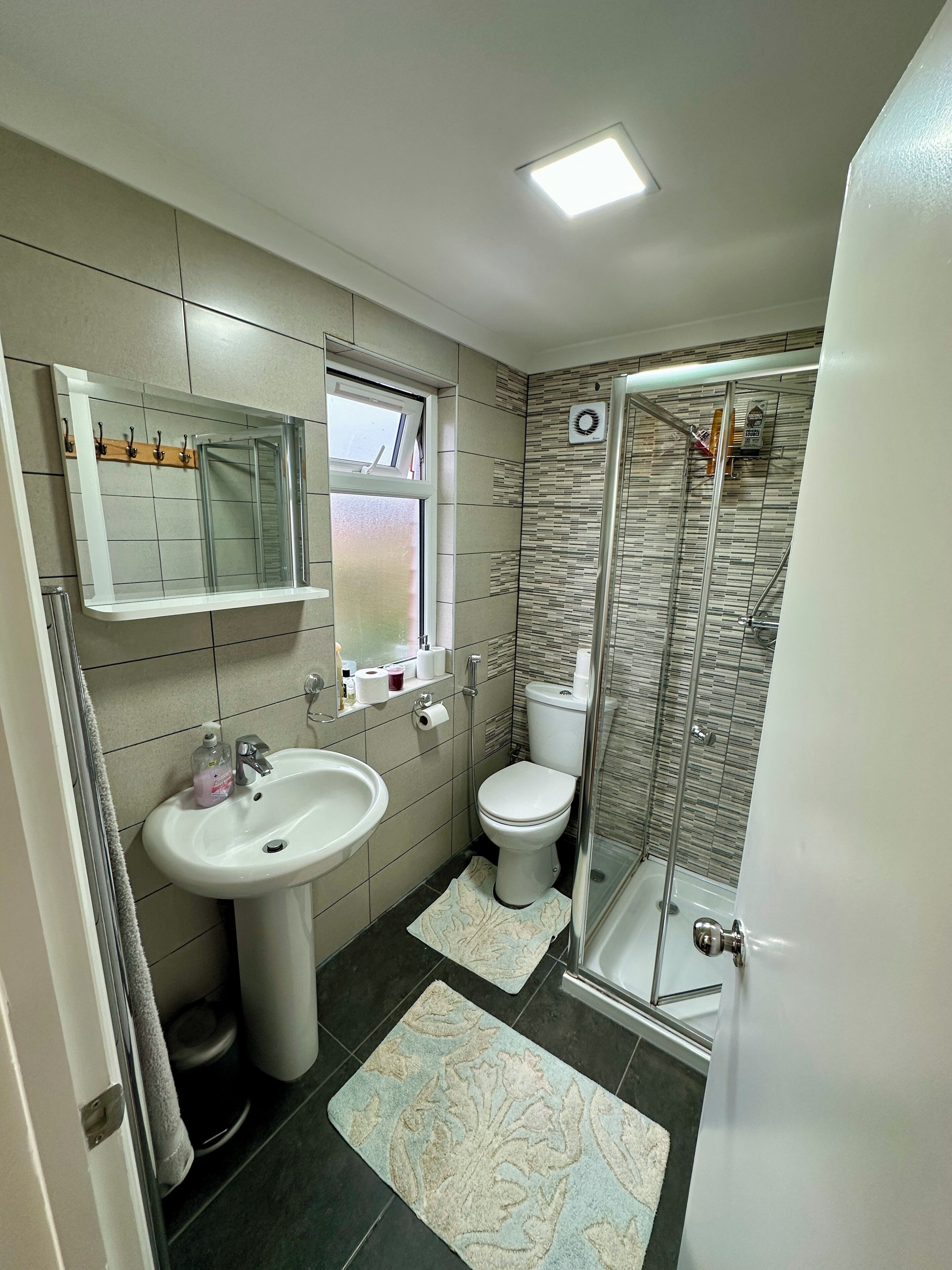 Towels, soap, toilet paper