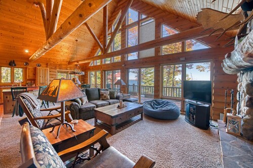 Lake Superior Log Cabin Retreat | Near Bayfield, WI | Sleeps 18