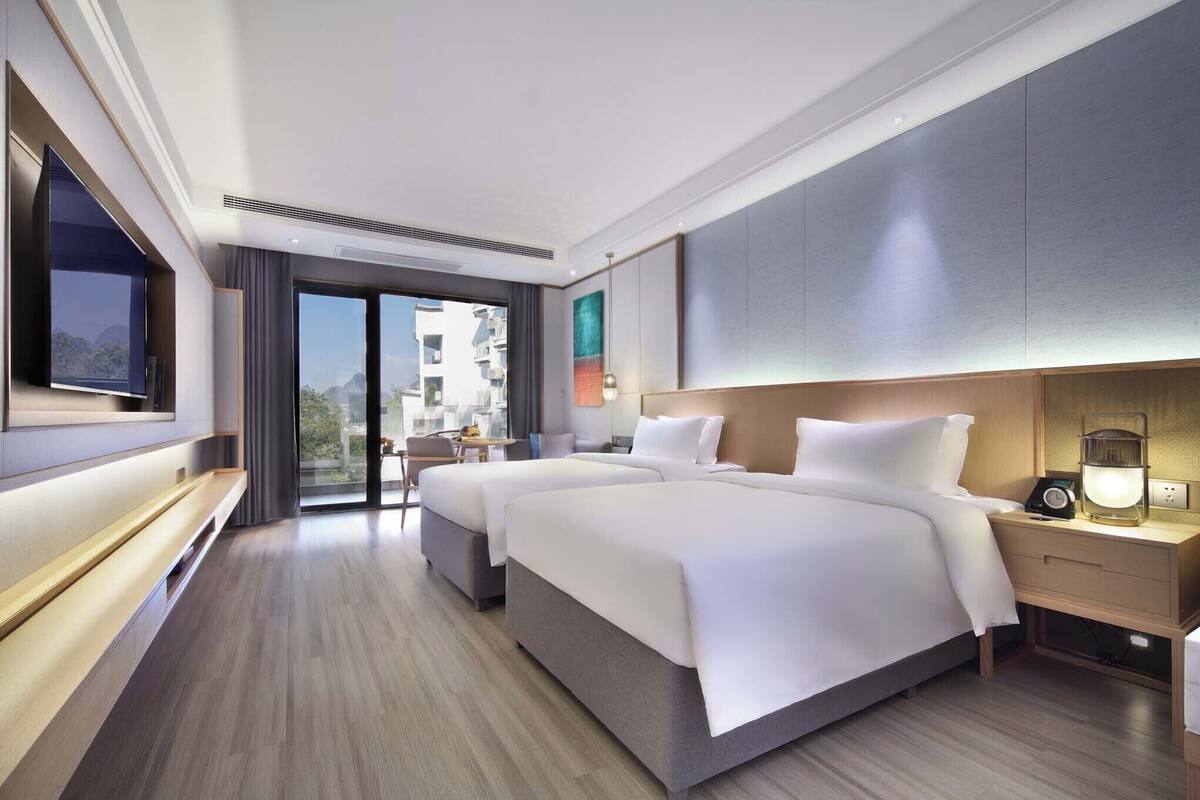 Standard-Zweibettzimmer, Balkon, Blick auf den Innenhof