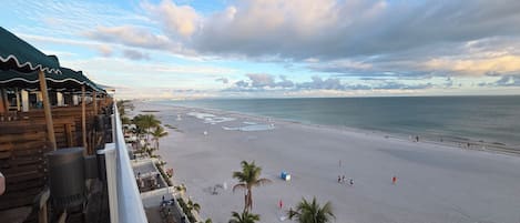 Sun-loungers, beach towels
