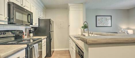 Microwave, oven, stovetop, dishwasher