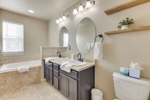 Hair dryer, towels