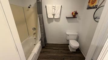 Serviettes fournies, savon, papier de toilette