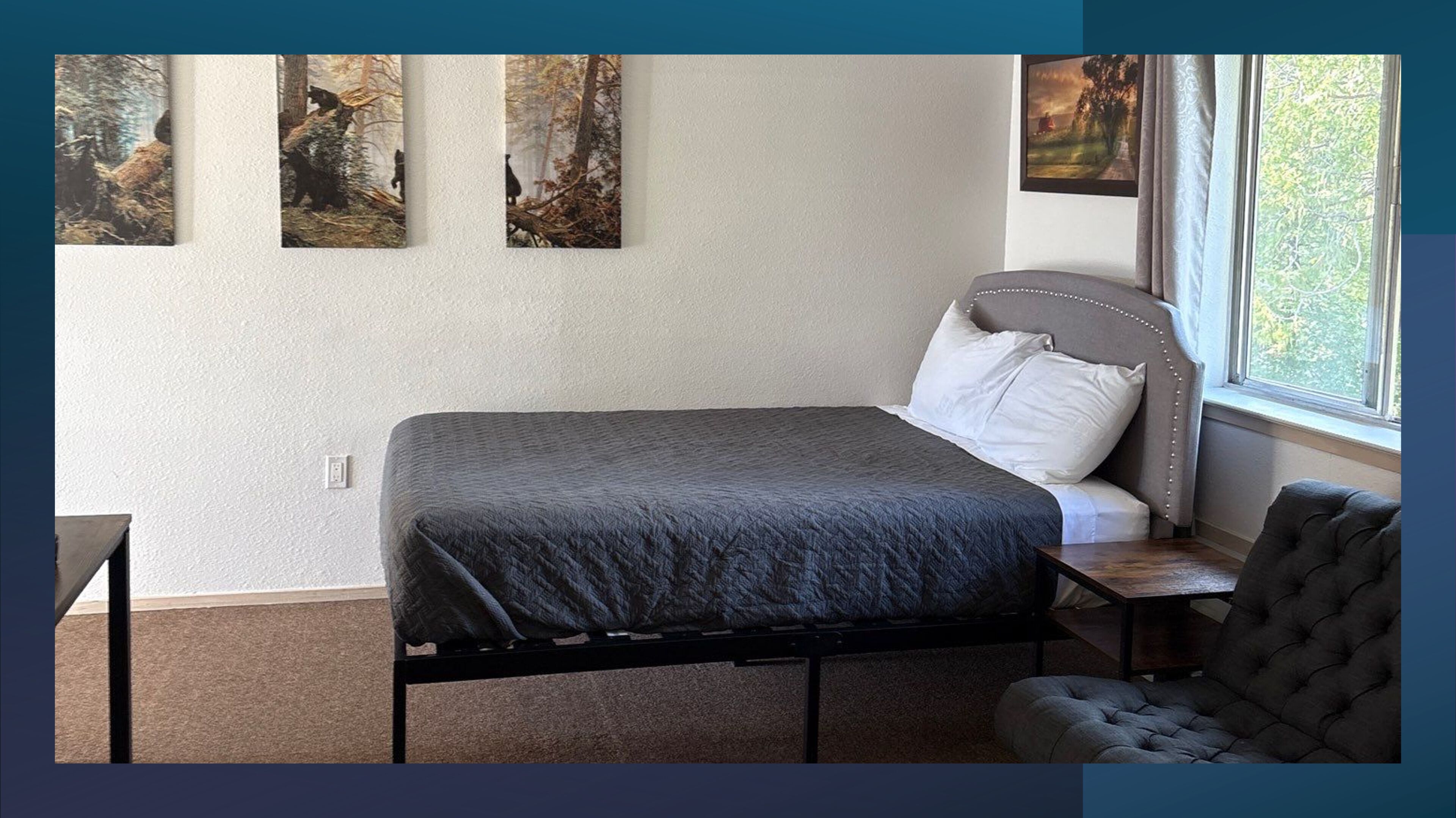 1 sovrum, skrivbord, gratis wi-fi och sängkläder