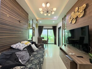 Apartment, 2 Schlafzimmer, Raucher, Balkon | Wohnzimmer
