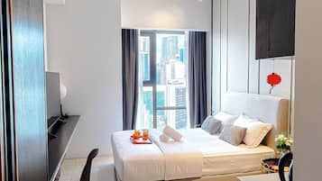 In-room safe, blackout curtains, iron/ironing board, free WiFi