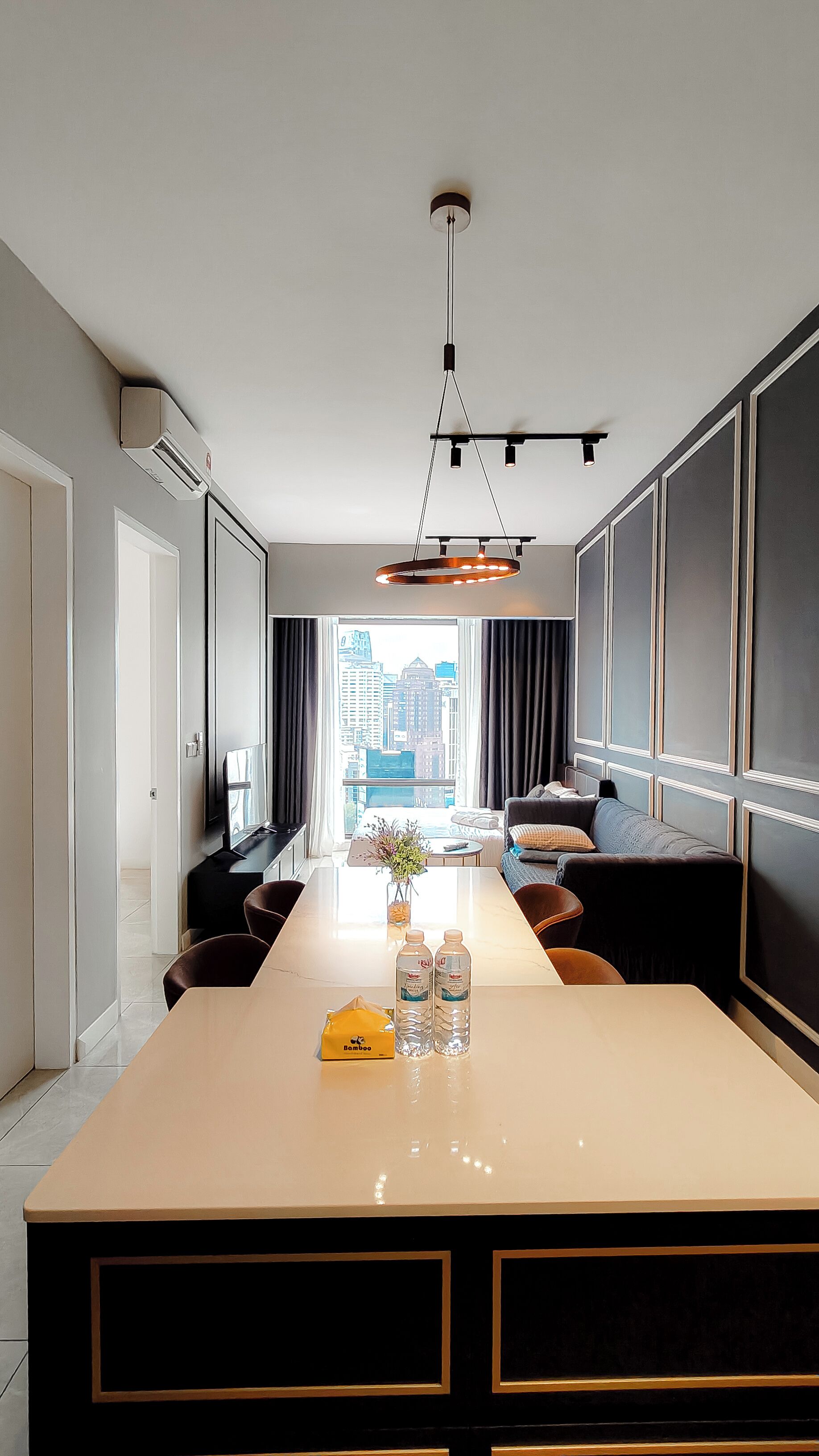 In-room safe, desk, laptop workspace, blackout curtains