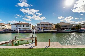 Exterior - Two-Story Family-Friendly home on the water with patio and firepit (Rockport)