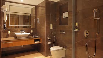 Shower, slippers