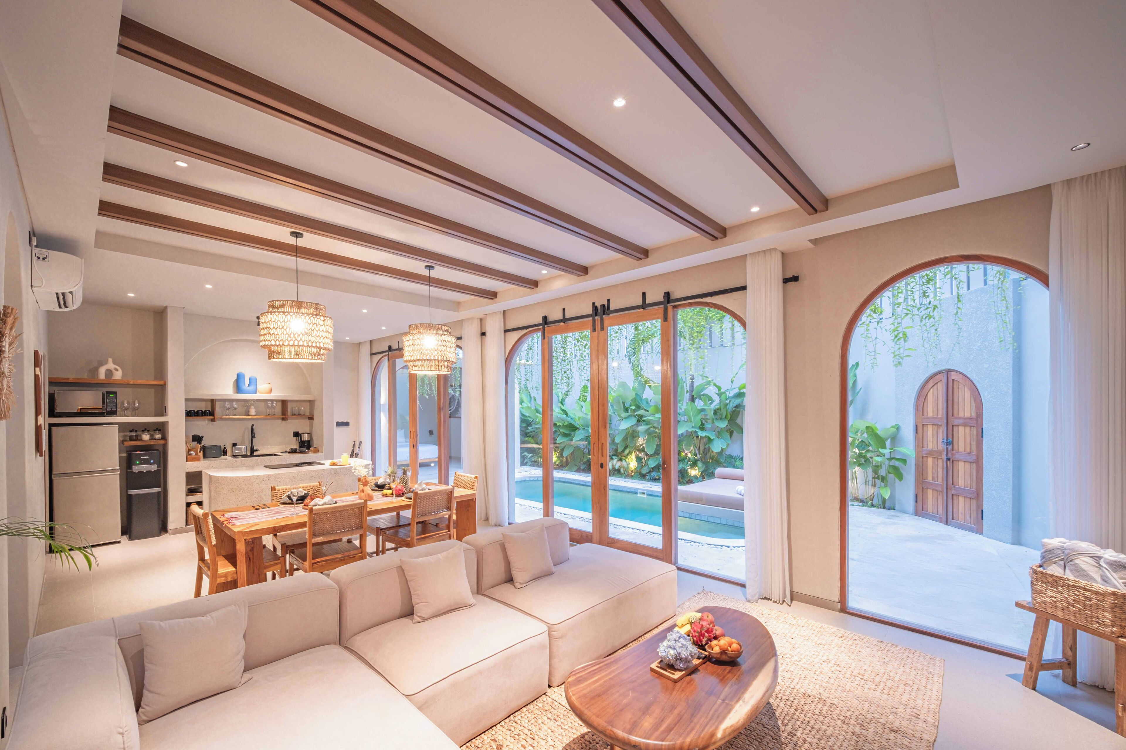 Vila superluxo, 3 quartos, vista para a piscina | Área de estar