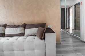 Leilighet – deluxe, byutsikt | Oppholdsområde