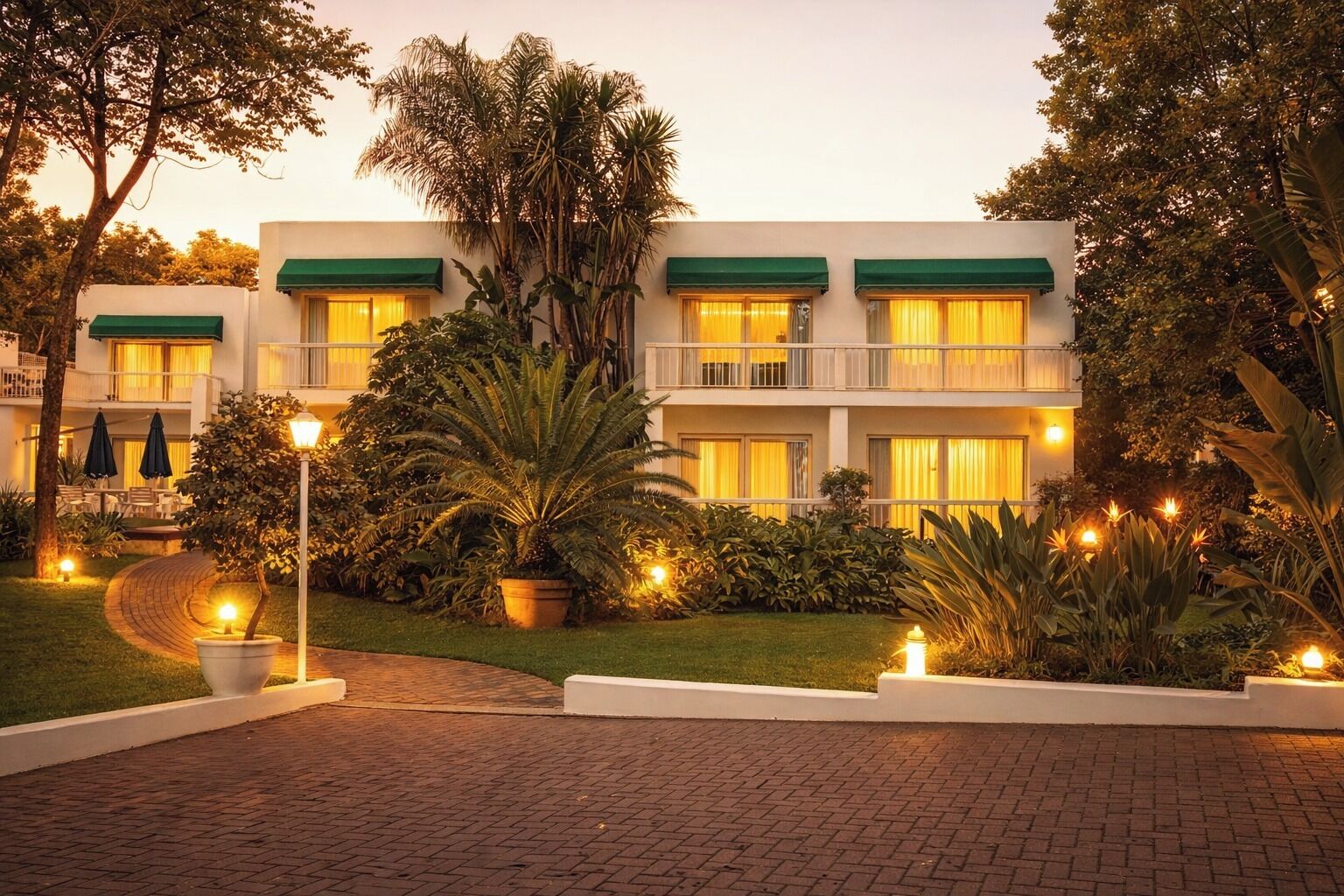 Front of property – evening/night