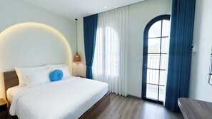 Eenvoudige kamer, 1 twee- of 2 eenpersoonsbedden, uitzicht op tuin | Gratis wifi