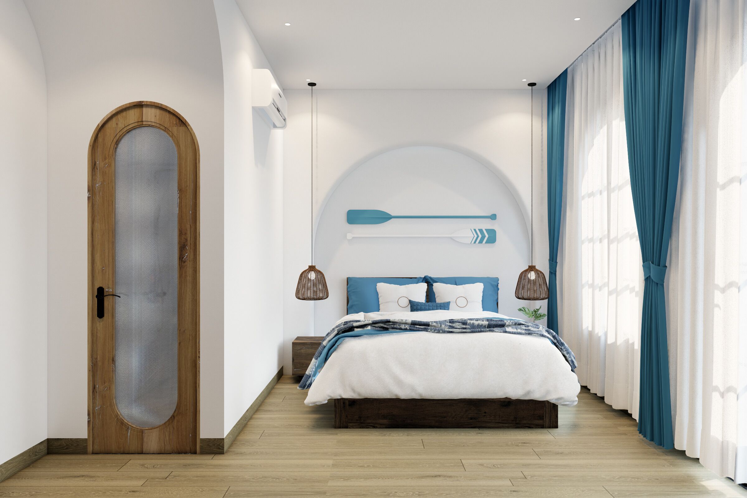 Basic-Doppel- oder -Zweibettzimmer, Gartenblick