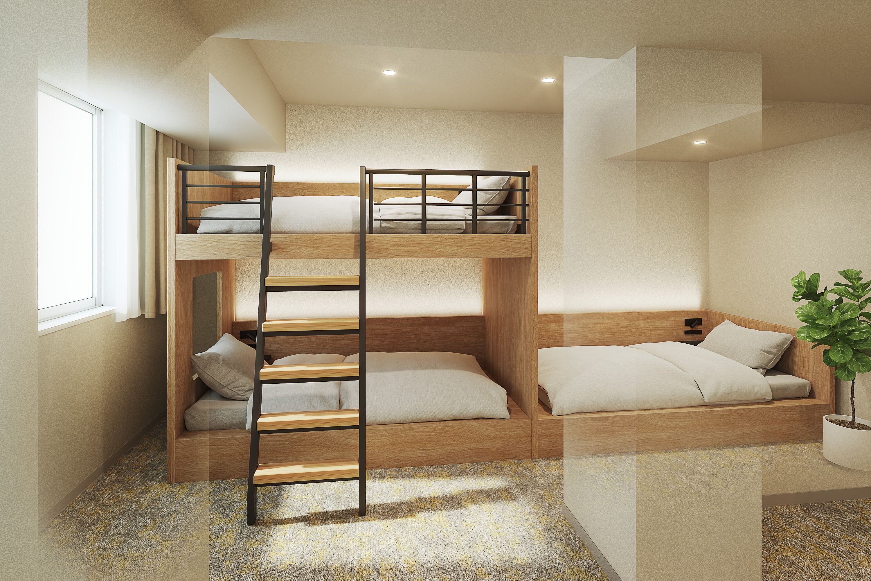 Familien-Dreibettzimmer | Zimmersafe, Bügeleisen/Bügelbrett, kostenloses WLAN