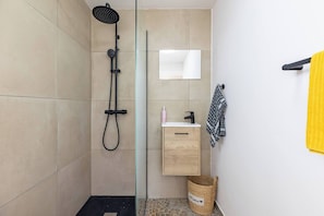 Shower, hair dryer