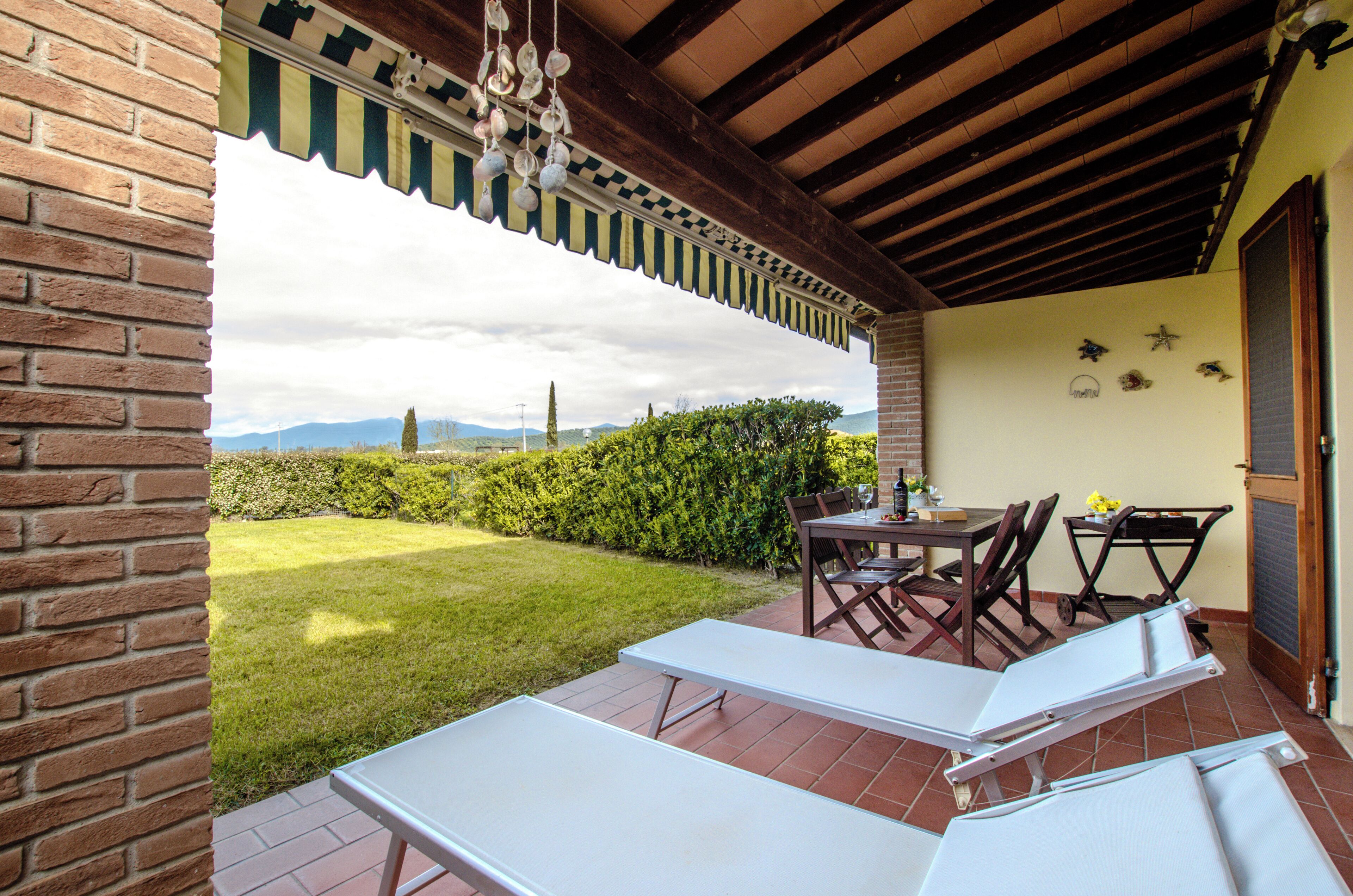 舒适村舍, 2 间卧室, 露台, 花园景观 | 露台