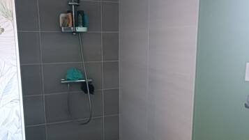 Ducha, secador de pelo, toallas