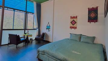 Kamar Eksklusif, pemandangan gunung | Brankas, meja kerja, Wi-Fi gratis, dan seprai linen