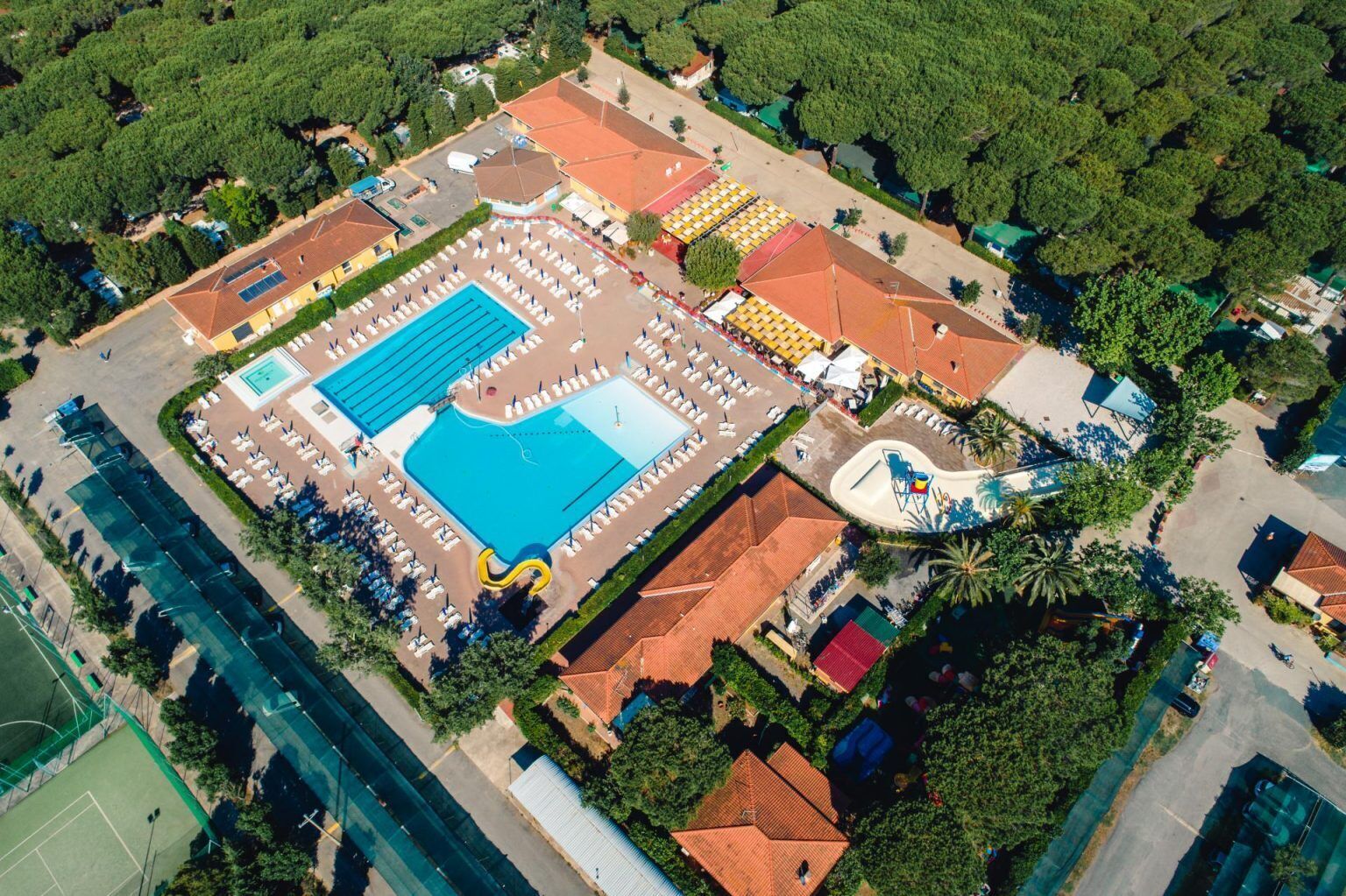 Seasonal outdoor pool, pool umbrellas, sun loungers