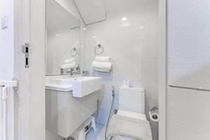 Shower, hair dryer, bidet - HAVN - 3-Bedroom Villa in Damac Hills (Dubai)