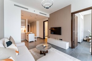 Living area - HAVN - 2 Bedroom at The Crest, Dubai Skyline Views (Dubai)
