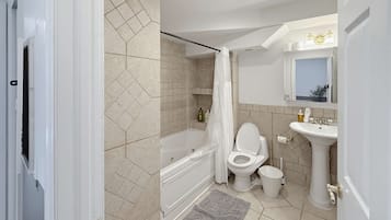 Regadera, secadora de cabello, toallas, shampoo