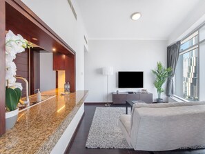 TV, stereo - HAVN - 1 Bedroom Apartment in Burj Views, Downtown (Dubai)
