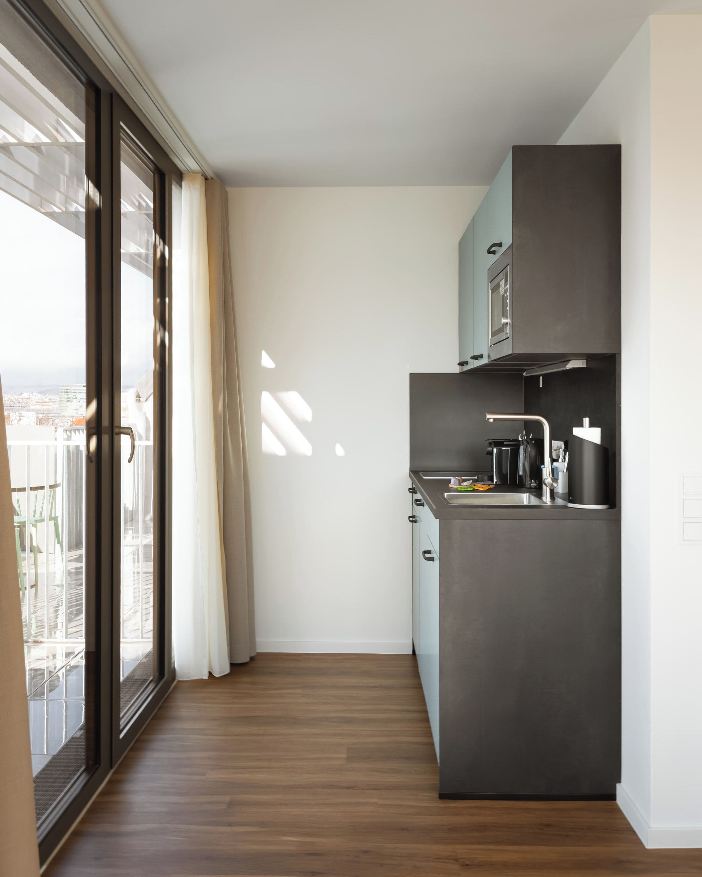 Three Bedroom Penthouse Suite | Private kitchen | Fridge, stovetop, espresso maker, electric kettle