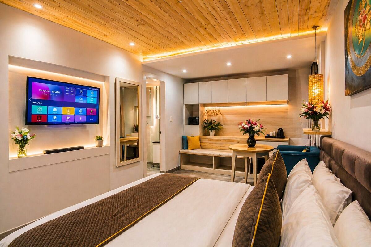 Habitación Confort | Sábanas de algodón egipcio, ropa de cama de alta calidad y edredón 
