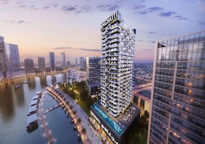 Exterior - HAVN - Studio in Business Bay, Burj Khalifa View (Dubai)