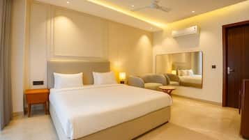 Phòng Superior, ban công, quang cảnh thành phố | Bộ trải giường bằng vải cotton Ai Cập, bộ đồ giường cao cấp