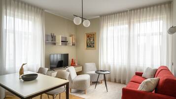 Comfort-Apartment, Stadtblick | Wohnbereich